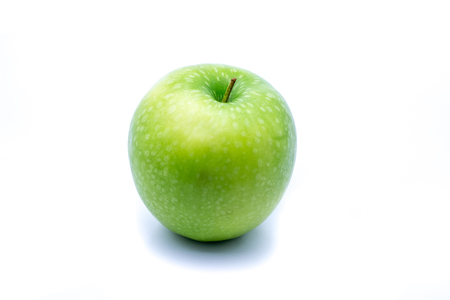 Green apple, isolated on white backgroundの写真素材