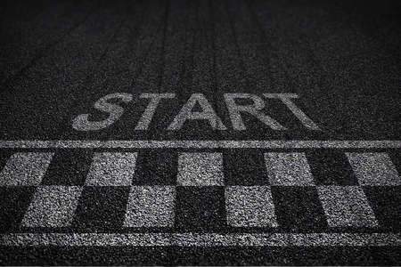 Finish line racing background top view