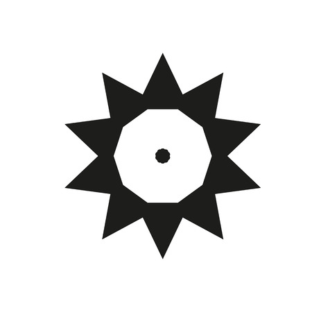 Ten sides pointed star logoのイラスト素材