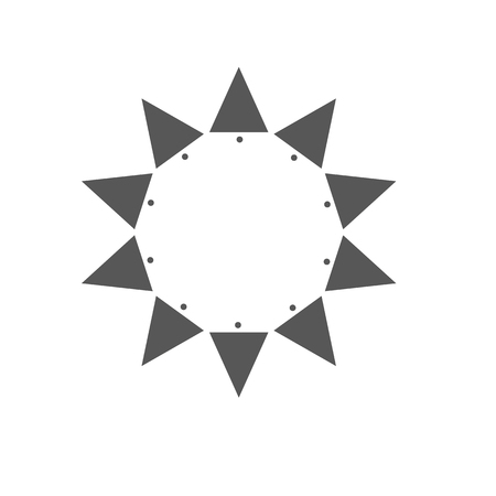 Ten sides pointed star logoのイラスト素材