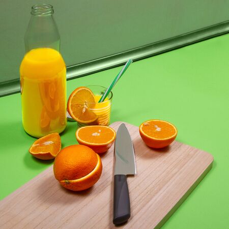breakfast in the kitchen. still life of healthy lifestyleの写真素材