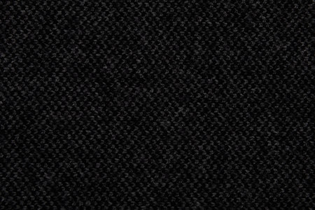 Black woolen knitted background. Blank cotton woven cloth material designの写真素材