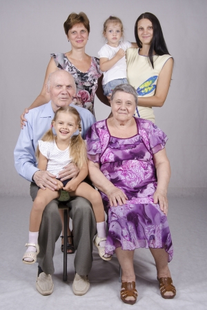 Group family portraitの写真素材