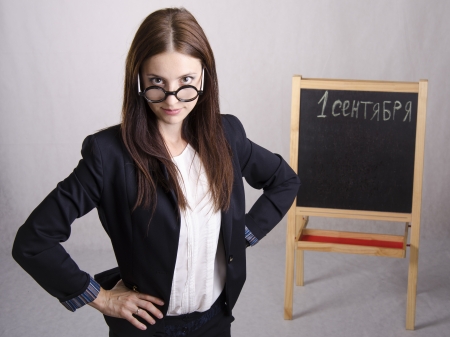 Confident school teacher  portraitの写真素材