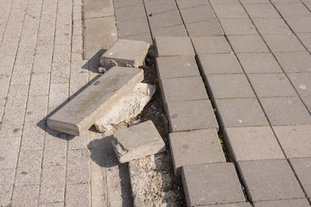 Deplete the joint from different bruschatok on the pedestrian mallの写真素材