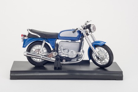 Motorcycle figure on white backgroundの写真素材