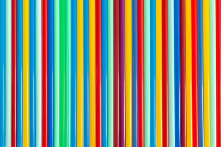 Colorful background of straws for drinks and cocktailの写真素材