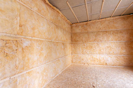 Thermal insulation of a country house with roll thermal insulation