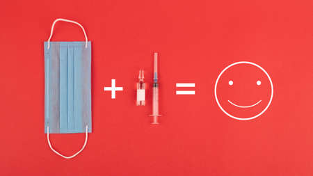 A safe vaccine against coronavirus.の写真素材