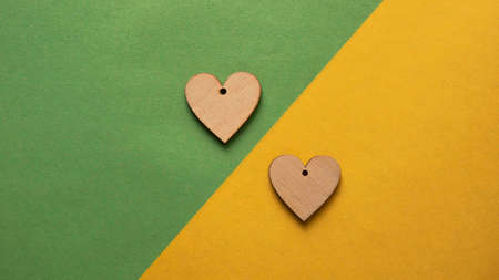 Green and yellow pastel paper. Two-color paper poster background