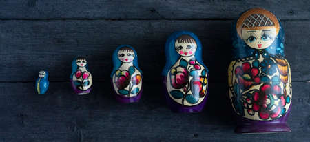 set of matrioshka dolls. Culture of Russia. souvenir from Moscowの写真素材