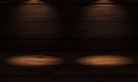 Close up of light beam at the empty stage with copy space