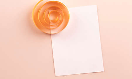 white sheet for congratulations on a bright background