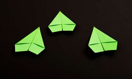 aircraft rocket paper fold to success for designの写真素材
