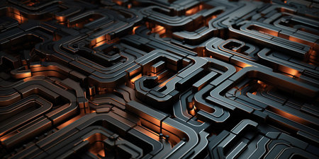 3D Abstract Industrial Background
