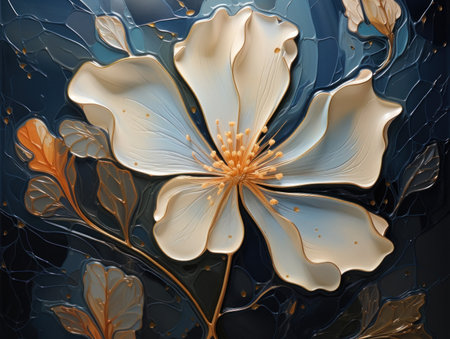 Blossoming Canvases: Captivating Floral Compositions in Art Painting.の素材