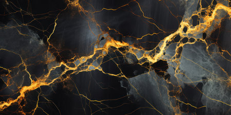 Black and gold marble texture design for cover book or brochure, poster, wallpaper background or realistic business and design artwork.の素材