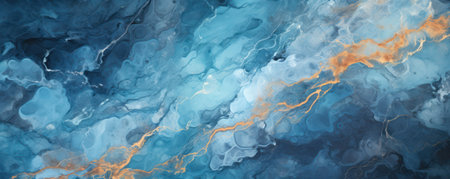 Blue marble and gold abstract background textureの素材