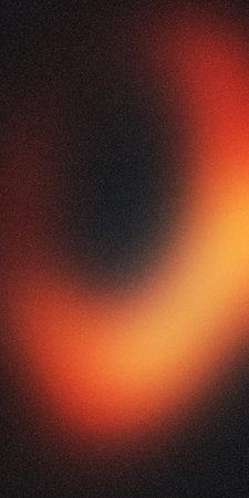 Dark Background with Dynamic Orange, Red, Yellow, and Black Gradients, Textured with Grainy Noise. Abstract Banner Conceptの写真素材