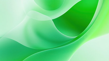 Abstract green background flowing smoothly creating a gradientの素材