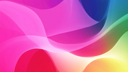 Vibrant waves in various colors create a dynamic and visually appealing abstract backgroundの写真素材