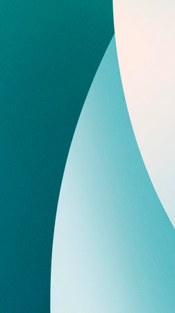 Modern abstract design featuring geometric shapes in soft teal and white tones, providing a minimalist background ideal for branding, digital projects, or artistic endeavorsの写真素材