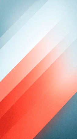 Geometric abstract illustration showcases diagonal stripes in red, white, and blue, offering a...