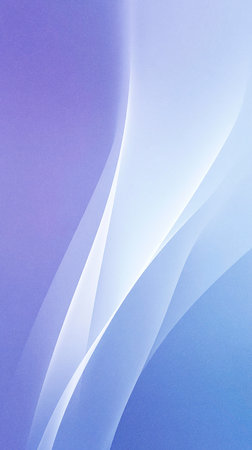 Digital illustration showcases flowing lines in purple and blue hues, creating a tranquil ambiance with smooth gradients and light reflections enhancing visual appealの写真素材