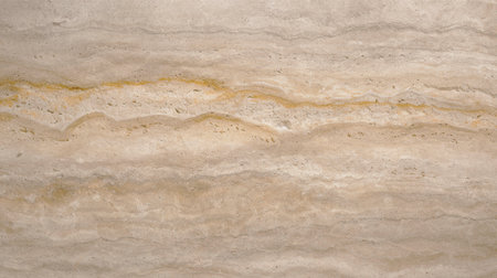 Beige stone surface features intricate textures and natural veins, creating a visually appealing...