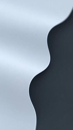 Abstract composition of smooth, flowing fabric in soft blue and dark tones, creating a harmonious blend of textures and colors, ideal for modern design concepts and backgroundsの素材