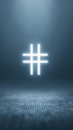 Industrial digital motif, Ambient lighting highlights social network symbols, Lighting effects illuminate network symbols against textured surfaces showcasing digital branding conceptsの素材