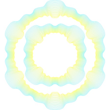 two frames of wavy ornament for your designのイラスト素材