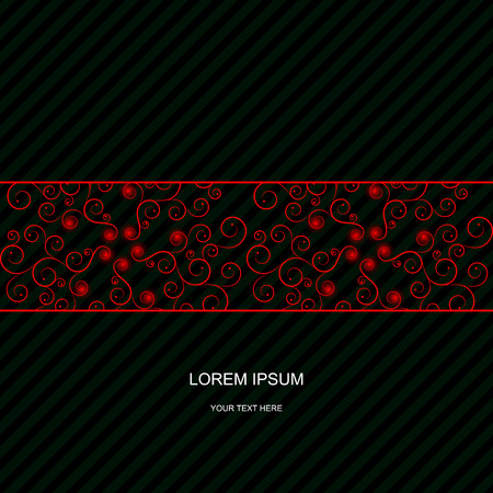 a rectangle with ornate pattern in the middle of the card. rich decoration card for your designのイラスト素材
