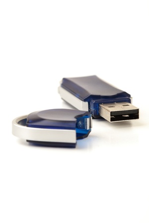 Memory Stick Close Up On White Isolated Backgroundの写真素材