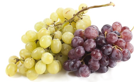 Fresh Grapes Isolated on White Backgroundの写真素材