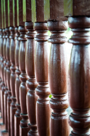 DOF wooden fenceの写真素材