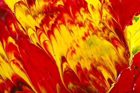 Mixing Colored Paint Surfaceの写真素材