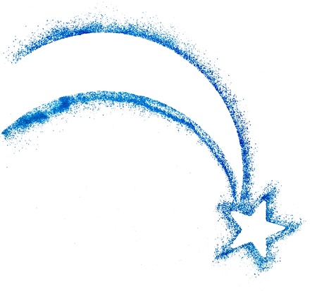 Christmas Star isolated on white paper backgroundの写真素材