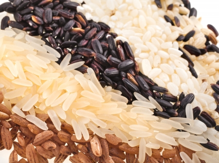 varicoloured rice Surface Close up Macro Textureの写真素材