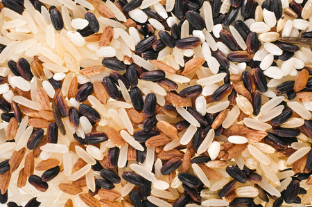 Mixed Rice Surface Close up Macro Textureの写真素材
