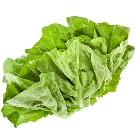 Bunch of Fresh Green Salad Isolated On White Backgroundの写真素材