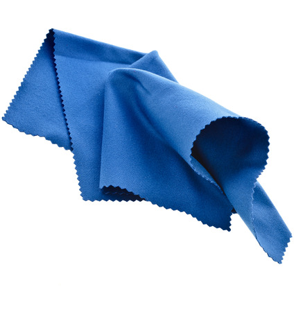 soft cleaning cloth for optics isolated on white backgroundの写真素材