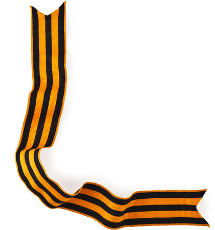 St  George ribbon symbol of russian military prowess isolated on whiteの写真素材
