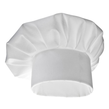 White Chef Hat isolated on white backgroundの写真素材