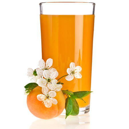 Fresh juice with isolated on white backgroundの写真素材