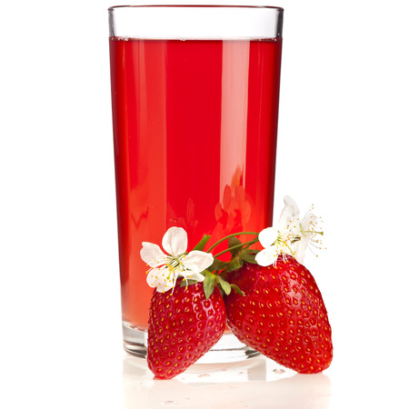 Fresh juice with isolated on white backgroundの写真素材