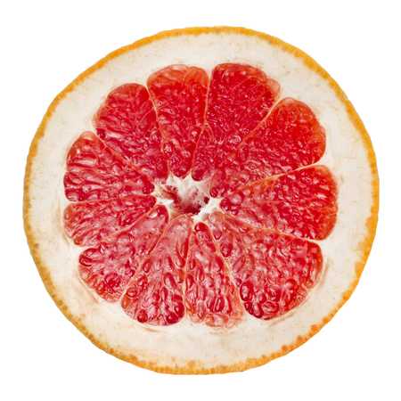 Half citrus grapefruit sliceの写真素材