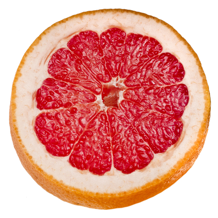 Half citrus grapefruit sliceの写真素材