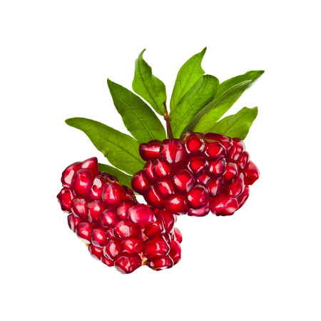 Ripe pomegranate fruit seedsの写真素材