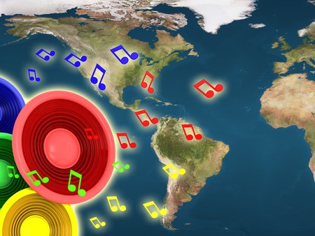 abstract 3d illustration of colorful backgroundの写真素材